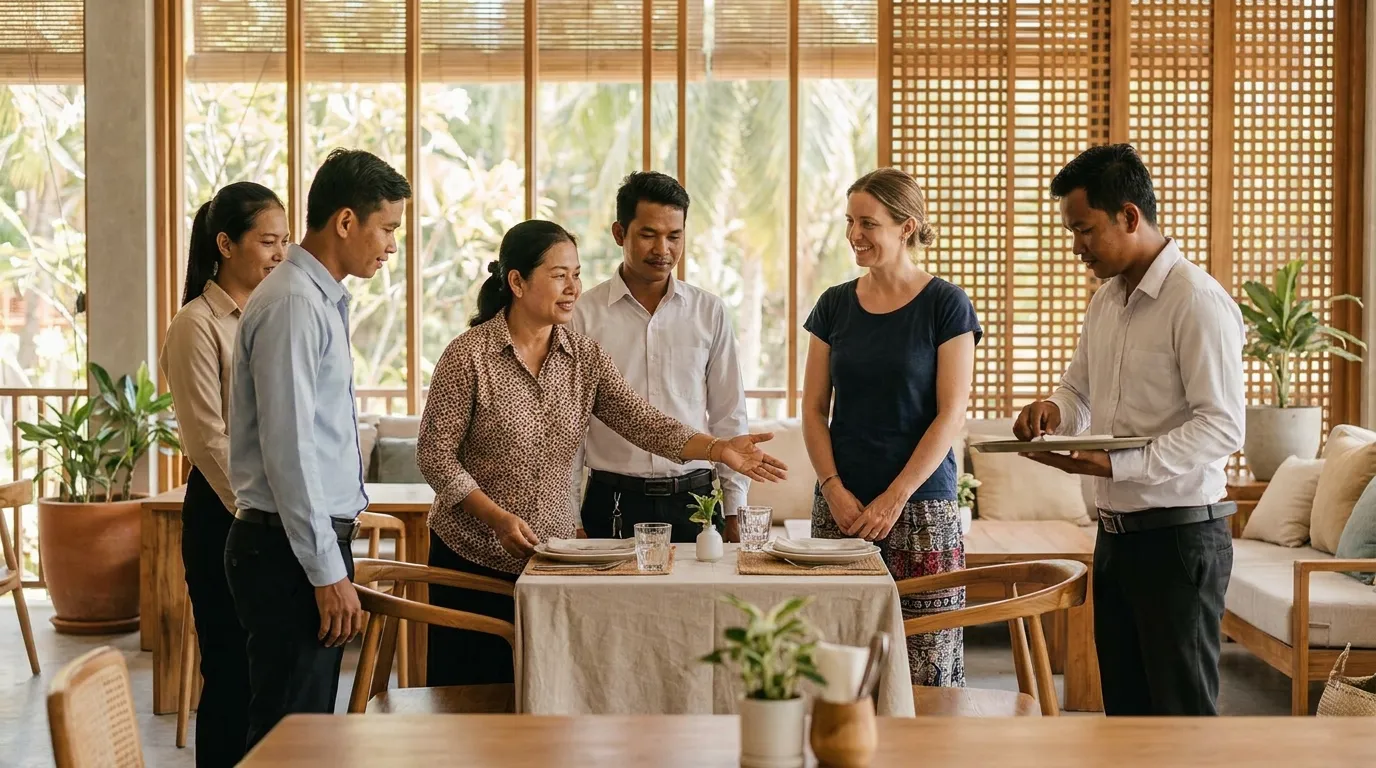 អ្នកជំនាញផ្នែកបដិសណ្ឋារកិច្ចខ្មែរ កំពុងអភិវឌ្ឍជំនាញជាក់ស្តែងក្នុងការបម្រើភ្ញៀវ តាមរយៈសិក្ខាសាលារបស់ VillageLife។