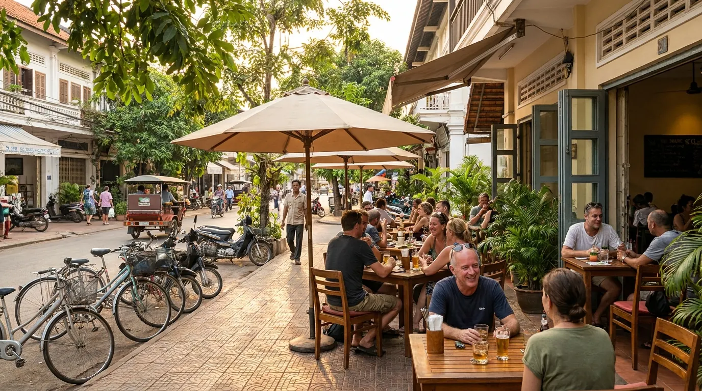 ជីវិតប្រចាំថ្ងៃបែបត្រូពិចសម័យទំនើបនៅ Siem Reap, Cambodia ដែលលើសពីបទពិសោធន៍នៃដំណើរទេសចរណ៍រយៈពេលខ្លី។